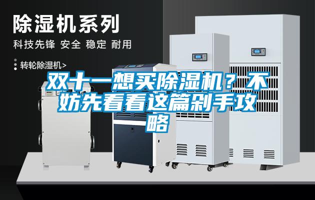 雙十一想買除濕機？不妨先看看這篇剁手攻略