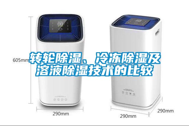 轉輪除濕、冷凍除濕及溶液除濕技術的比較