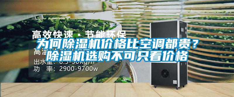 為何除濕機價格比空調都貴？除濕機選購不可只看價格
