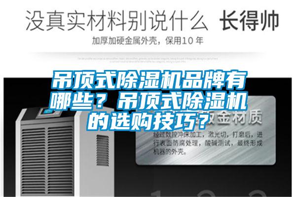 吊頂式除濕機(jī)品牌有哪些？吊頂式除濕機(jī)的選購技巧？