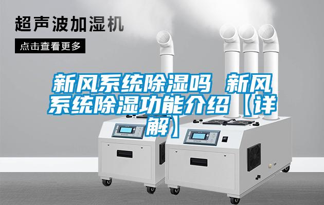 新風系統(tǒng)除濕嗎 新風系統(tǒng)除濕功能介紹【詳解】
