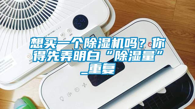 想買一個除濕機嗎？你得先弄明白“除濕量”_重復