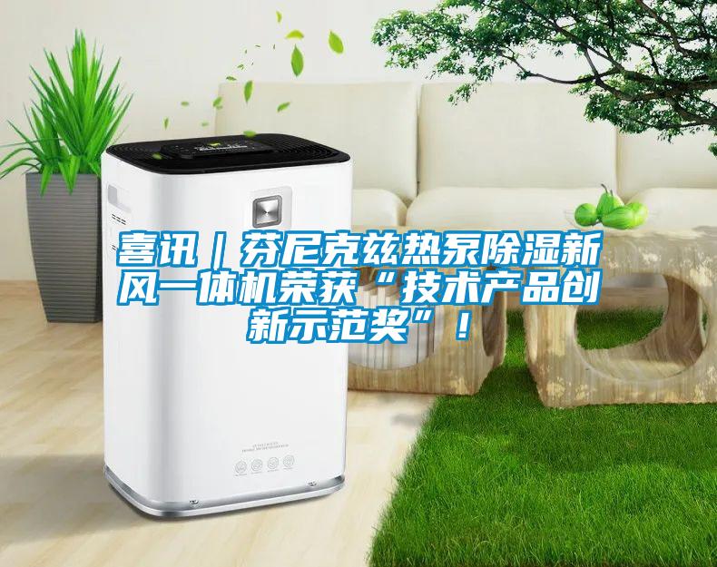 喜訊|芬尼克茲熱泵除濕新風(fēng)一體機(jī)榮獲“技術(shù)產(chǎn)品創(chuàng)新示范獎”!