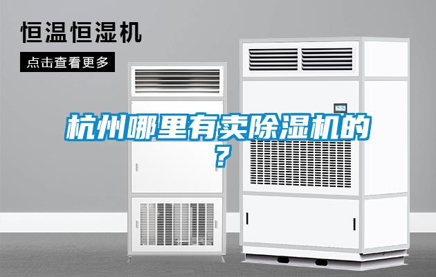 杭州哪里有賣除濕機的？