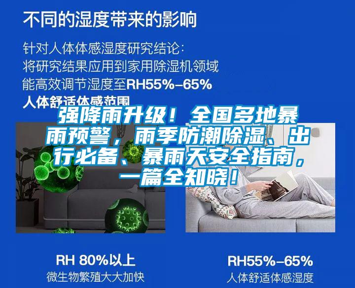 強(qiáng)降雨升級！全國多地暴雨預(yù)警，雨季防潮除濕、出行必備、暴雨天安全指南，一篇全知曉！