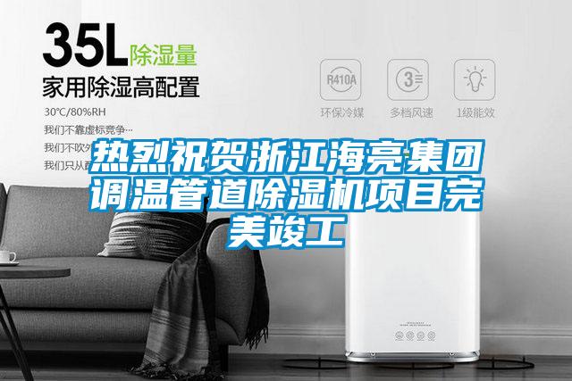 熱烈祝賀浙江海亮集團(tuán)調(diào)溫管道除濕機(jī)項目完美竣工
