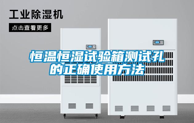 恒溫恒濕試驗(yàn)箱測(cè)試孔的正確使用方法