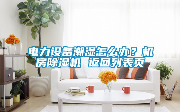 電力設(shè)備潮濕怎么辦?機(jī)房除濕機(jī) 返回列表頁