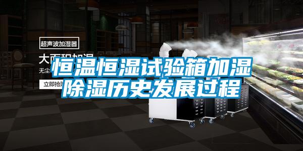恒溫恒濕試驗箱加濕除濕歷史發展過程