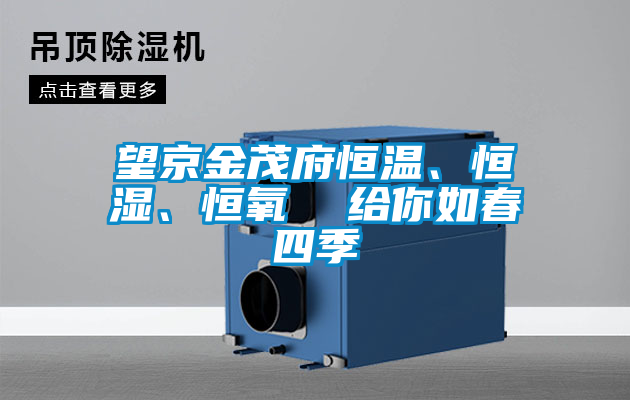 望京金茂府恒溫、恒濕、恒氧  給你如春四季