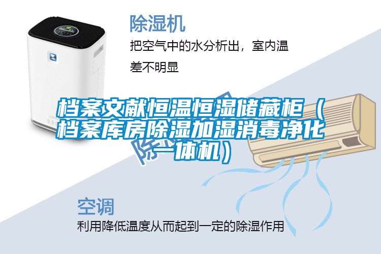 檔案文獻恒溫恒濕儲藏柜(檔案庫房除濕加濕消毒凈化一體機)