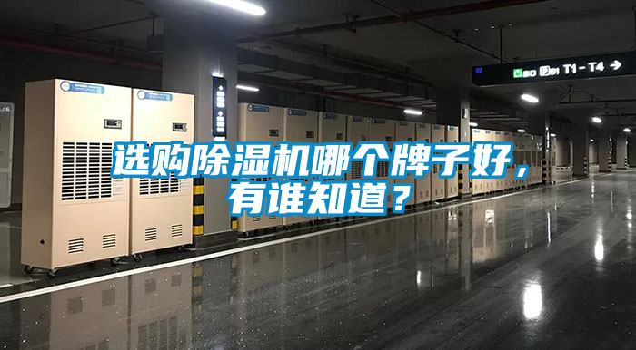 選購除濕機哪個牌子好，有誰知道？