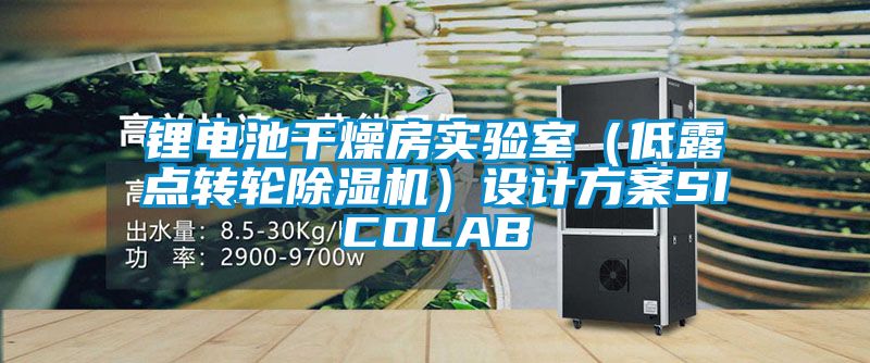 鋰電池干燥房實驗室（低露點轉(zhuǎn)輪除濕機）設計方案SICOLAB